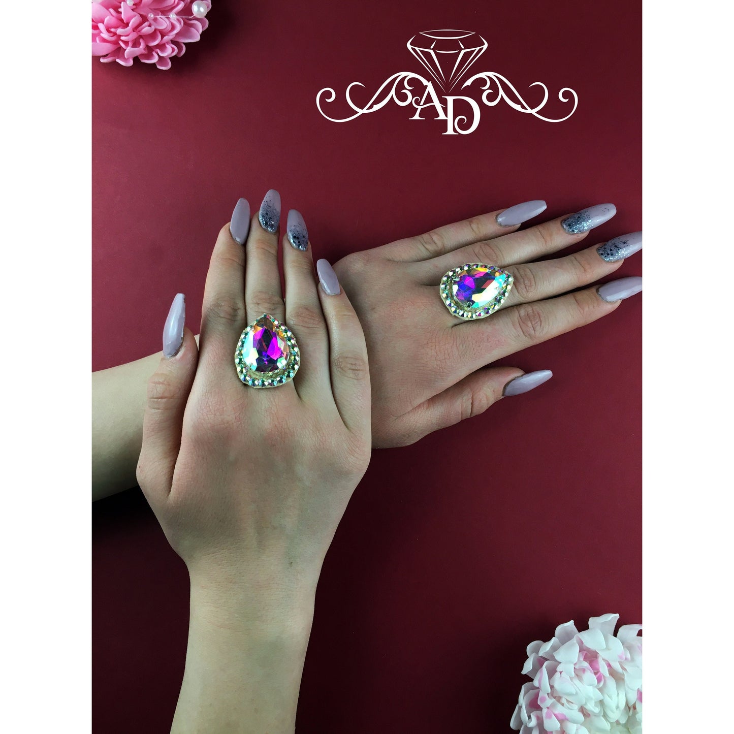 Statement Crystal Ring for Dance