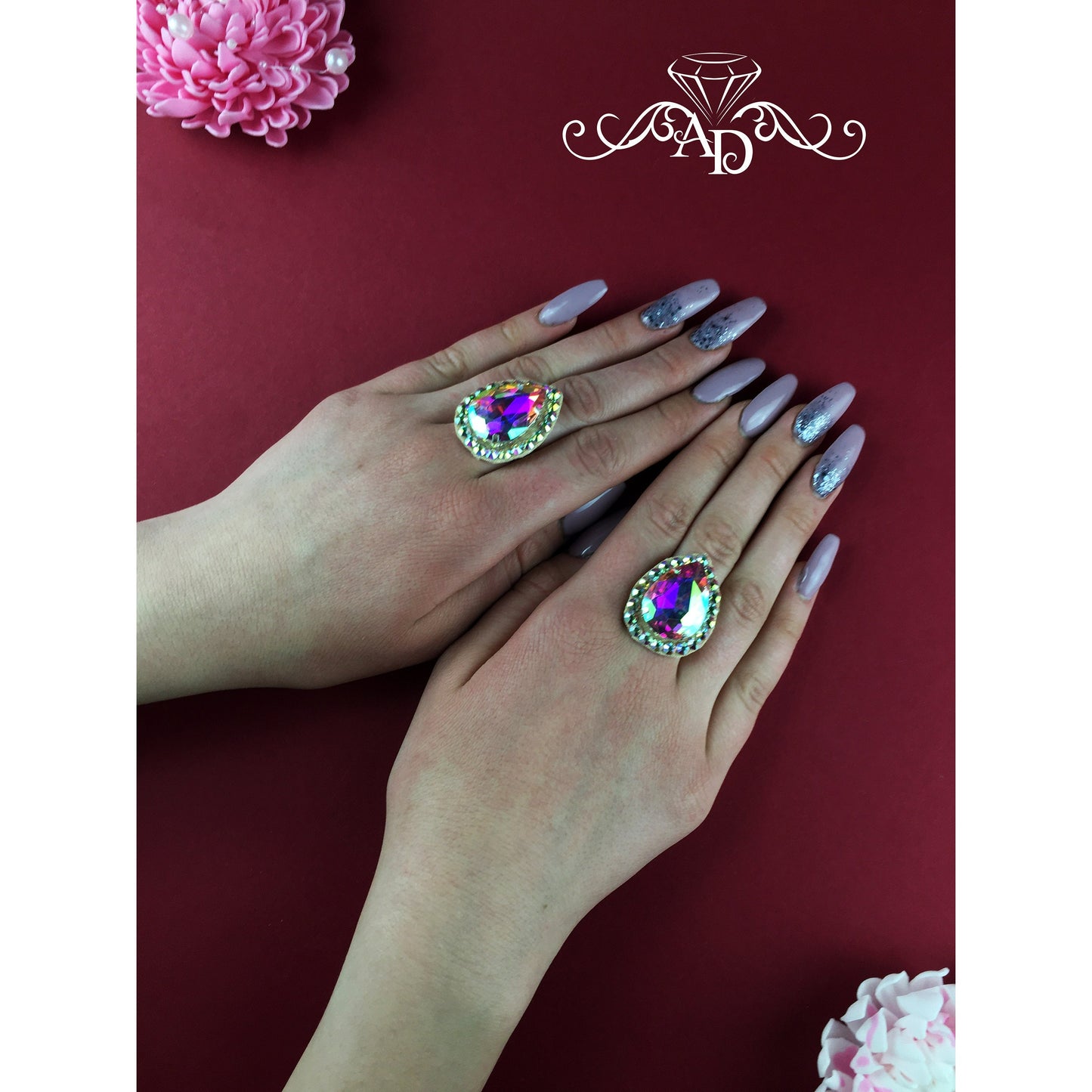 Statement Crystal Ring for Dance