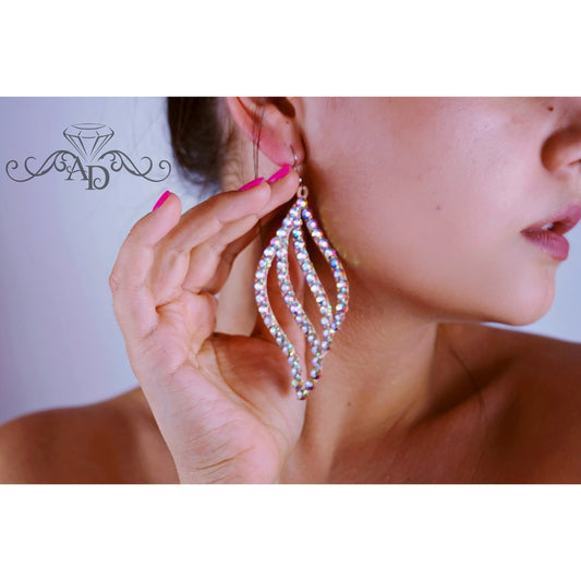 Dazzling Rhinestone Earrings - Amelia