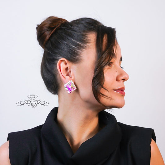 Crystal stud earrings