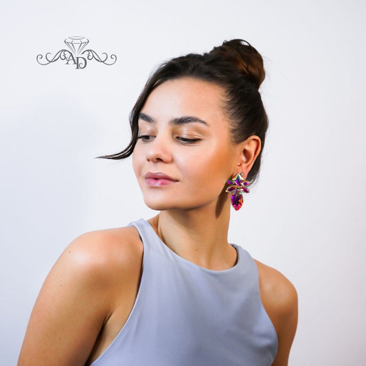Latin dance clip on earrings