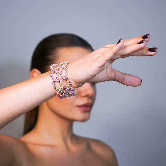 Rhinestone Wrist Cuff - Adrianna