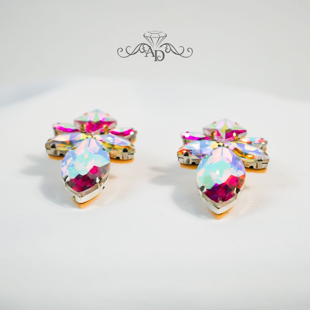 Latin dance clip on earrings