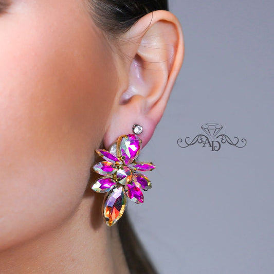 Rhinestone stud earrings