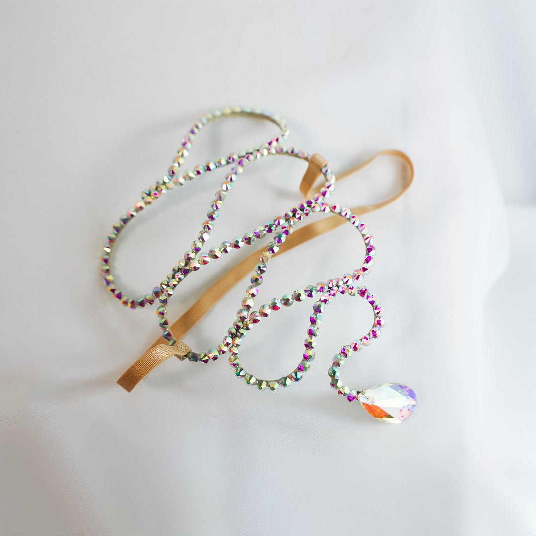 Handmade Wire Headpiece - Crystal Snake