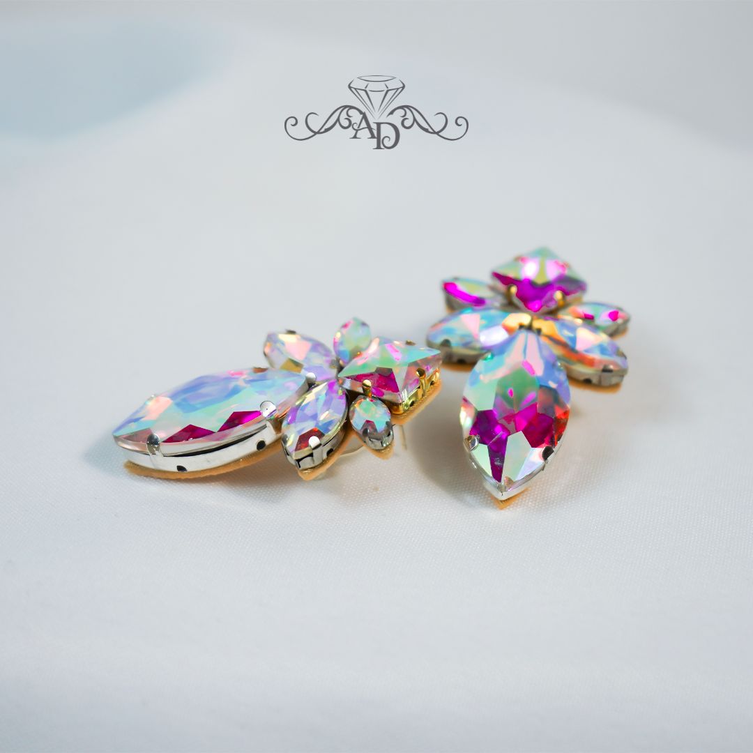Latin dance clip on earrings