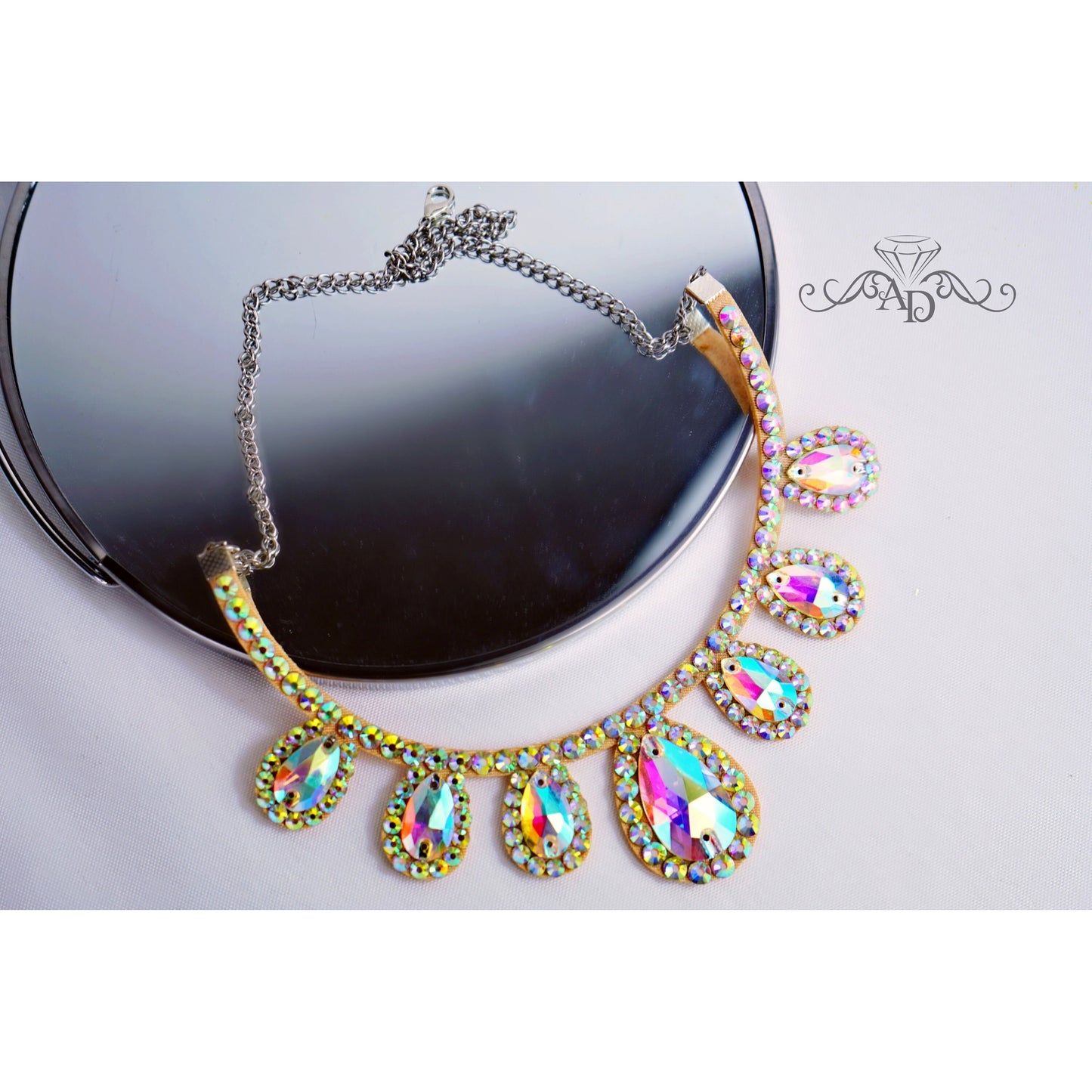 Rhinestone Necklace for Events - Mendi