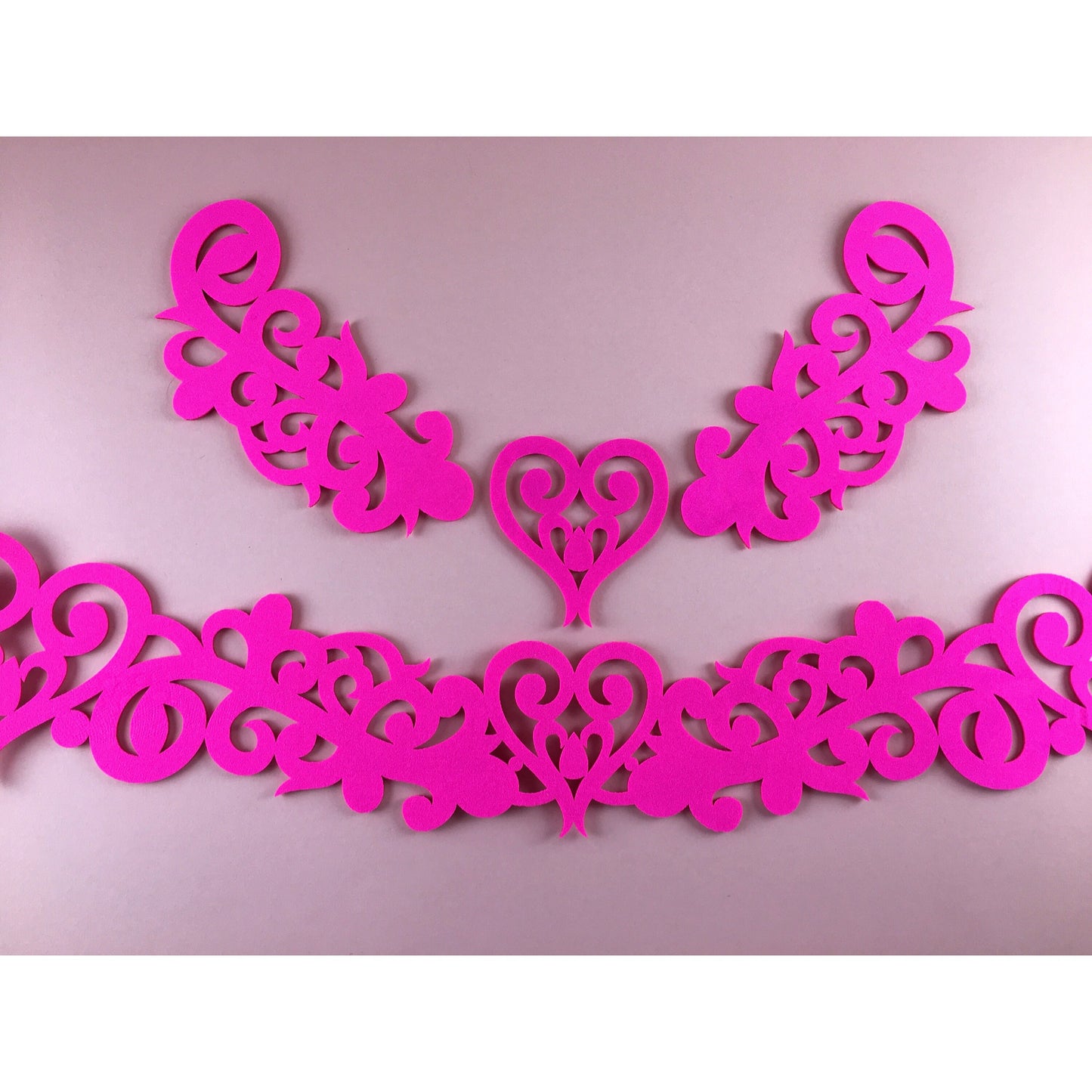 Heart Design Felt Applique Set for Dance Costumes – Bra & Belt Template
