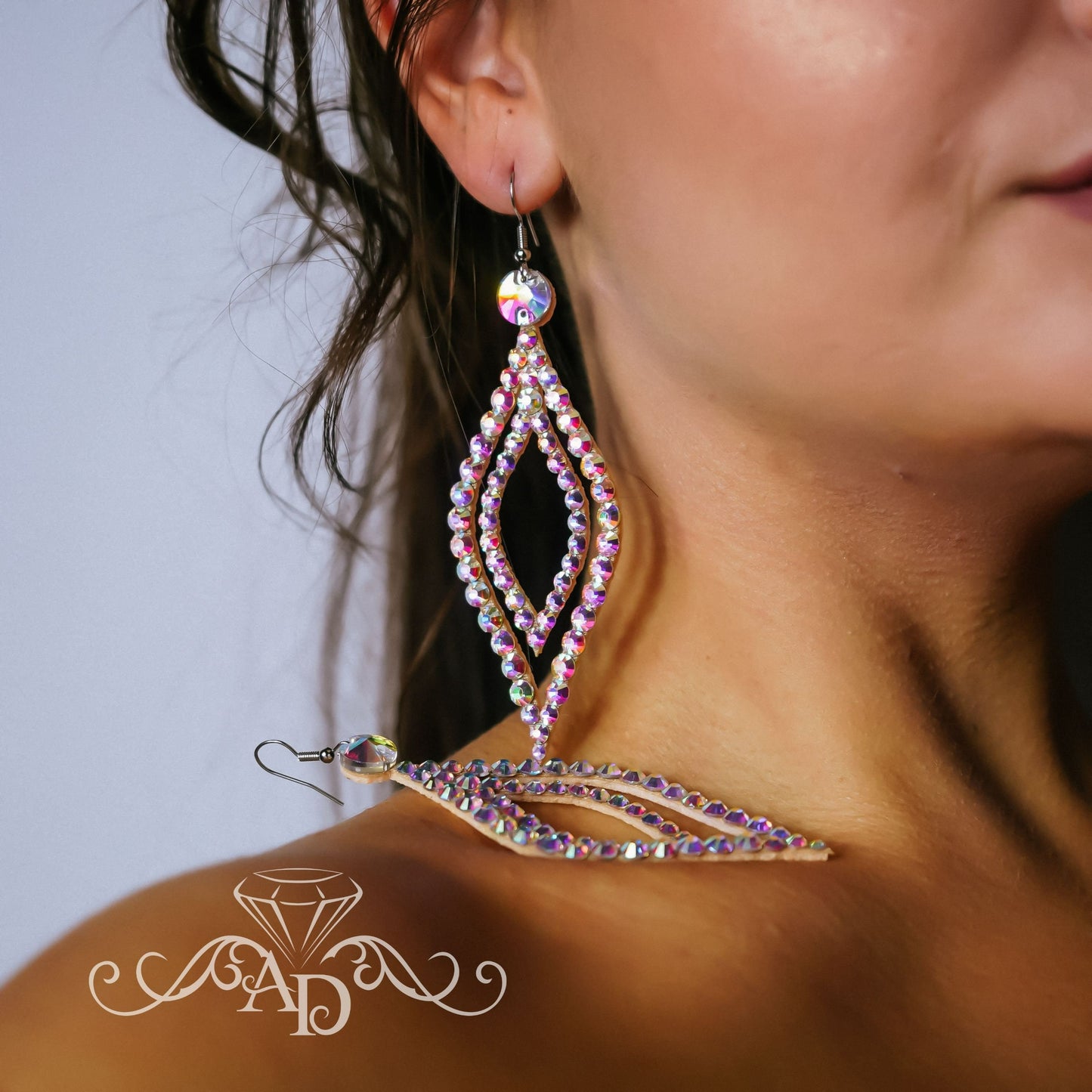 Glam Crystal Dance Earrings - Anna
