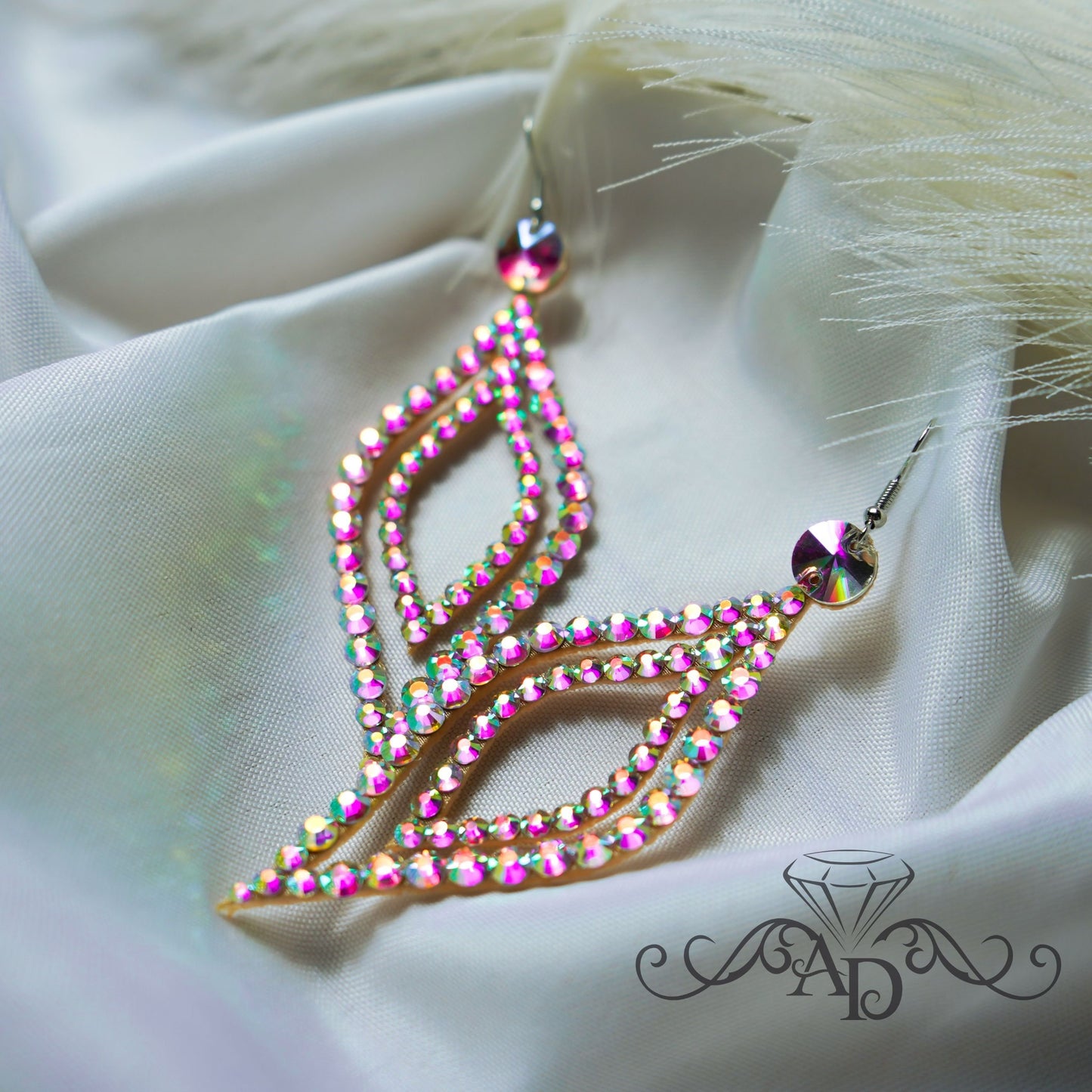 Glam Crystal Dance Earrings - Anna
