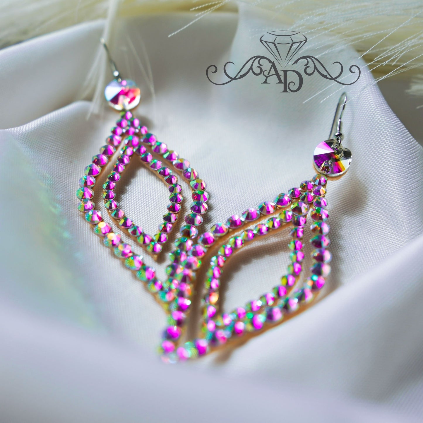 Glam Crystal Dance Earrings - Anna