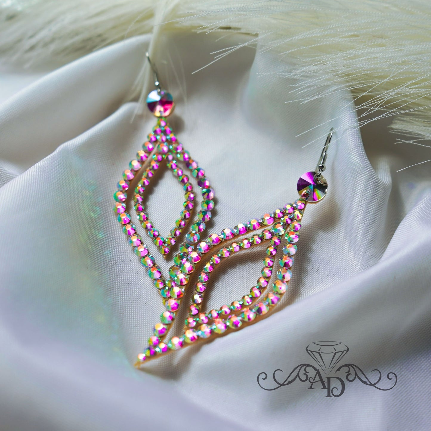 Glam Crystal Dance Earrings - Anna