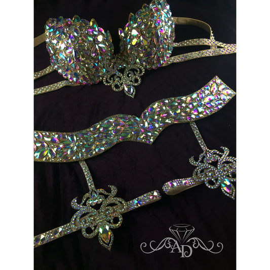 Golden Belly Dance Bra & Belt Set – Transformable Base Set