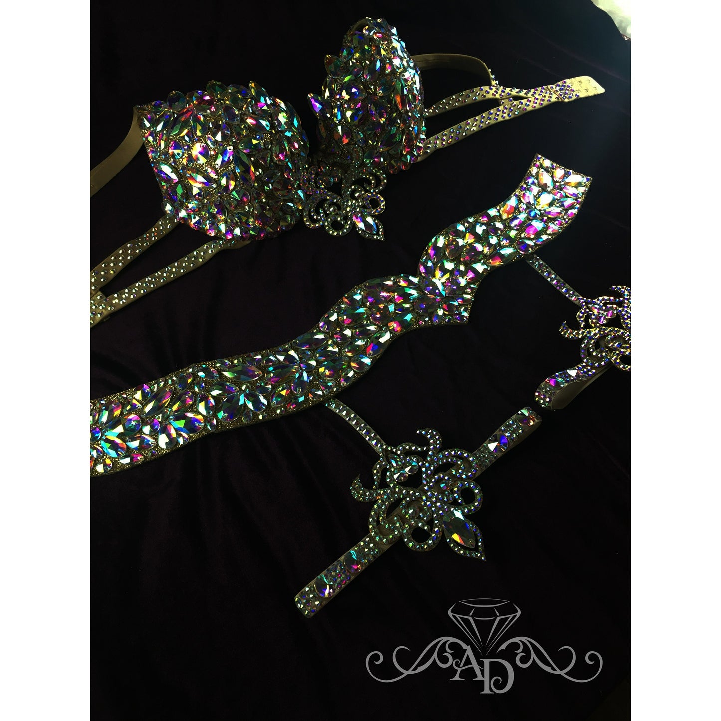 Golden Belly Dance Bra & Belt Set – Transformable Base Set