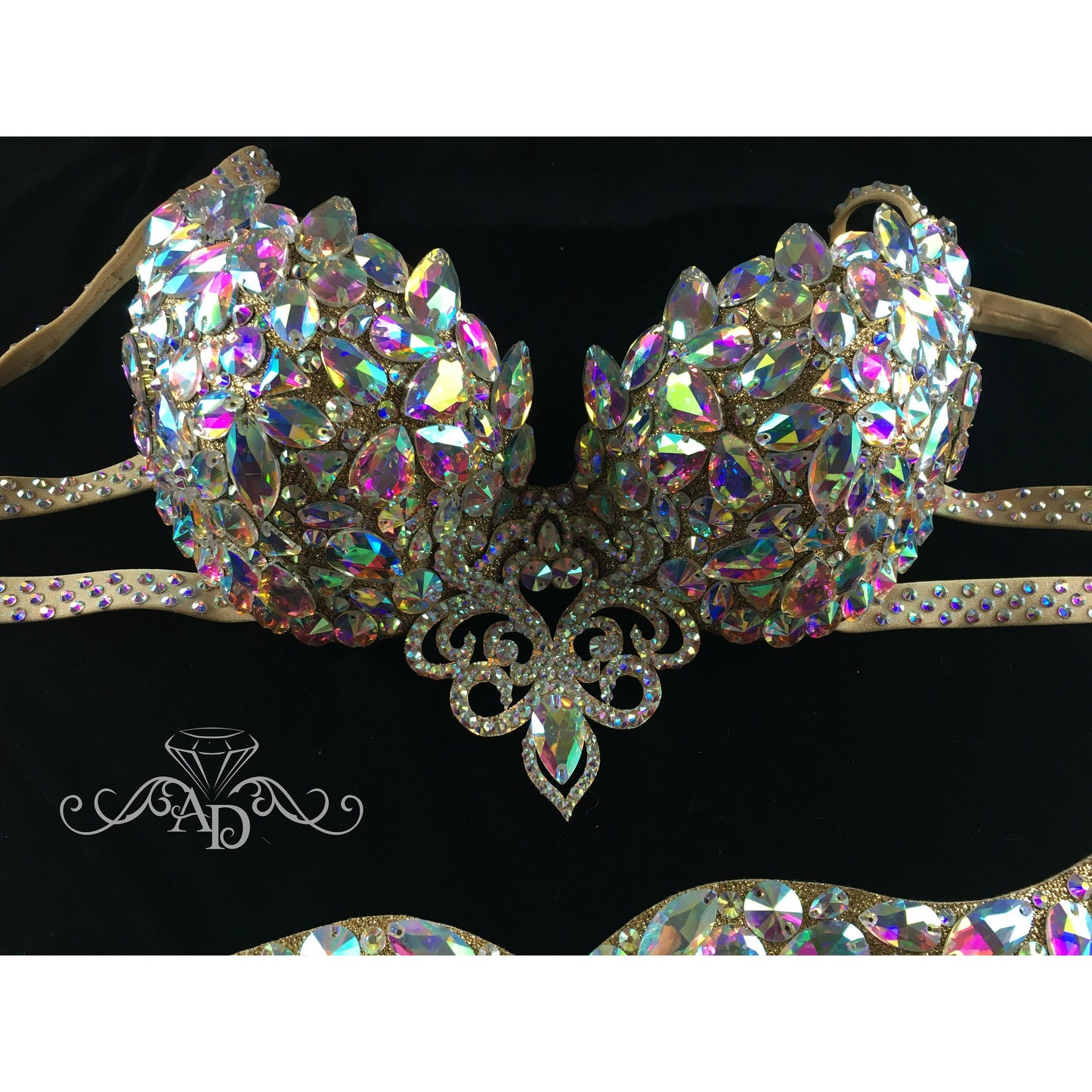 Golden Belly Dance Bra & Belt Set – Transformable Base Set
