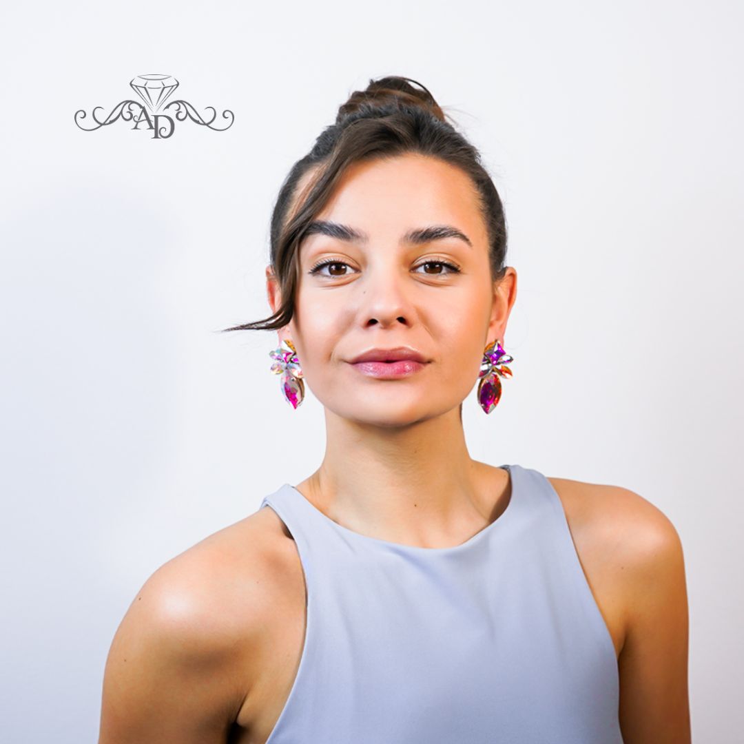 Latin dance clip on earrings