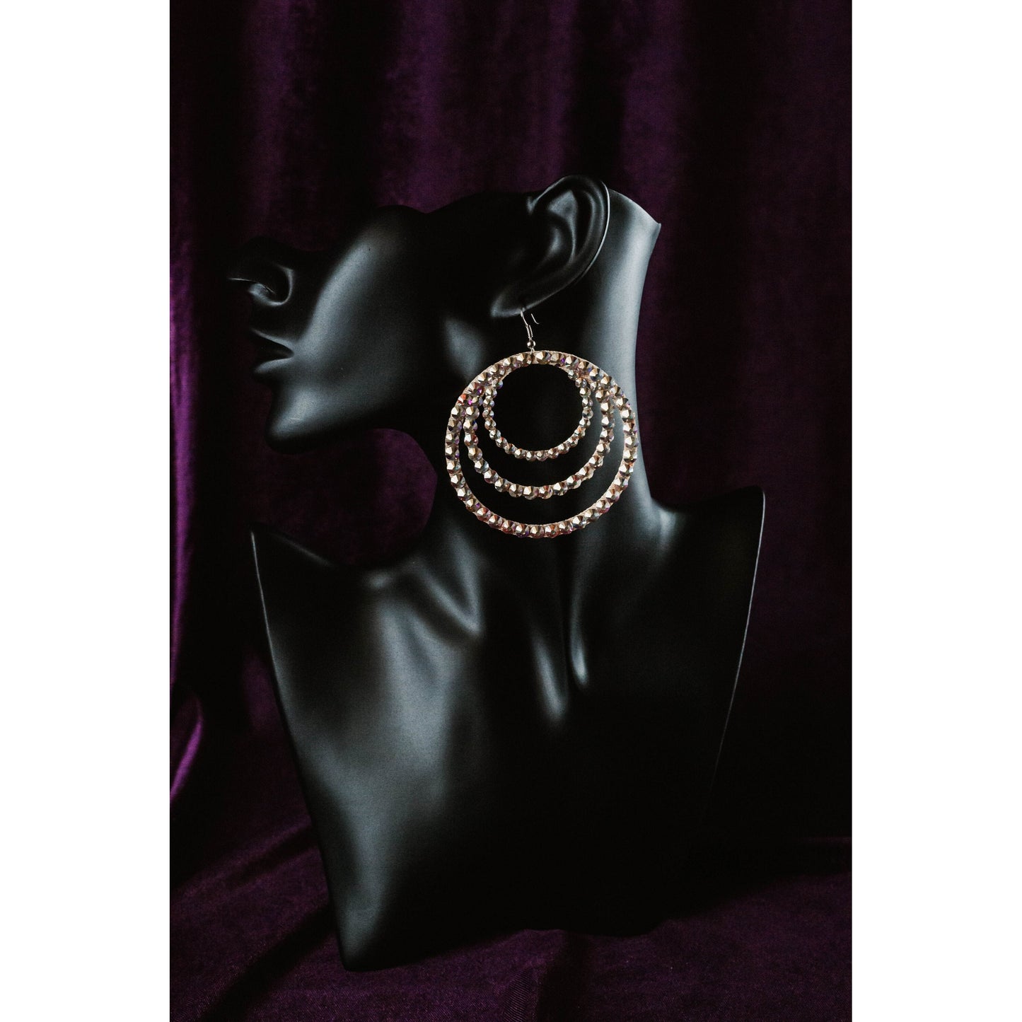 Hoop Shine Earrings for Stage - Miriam