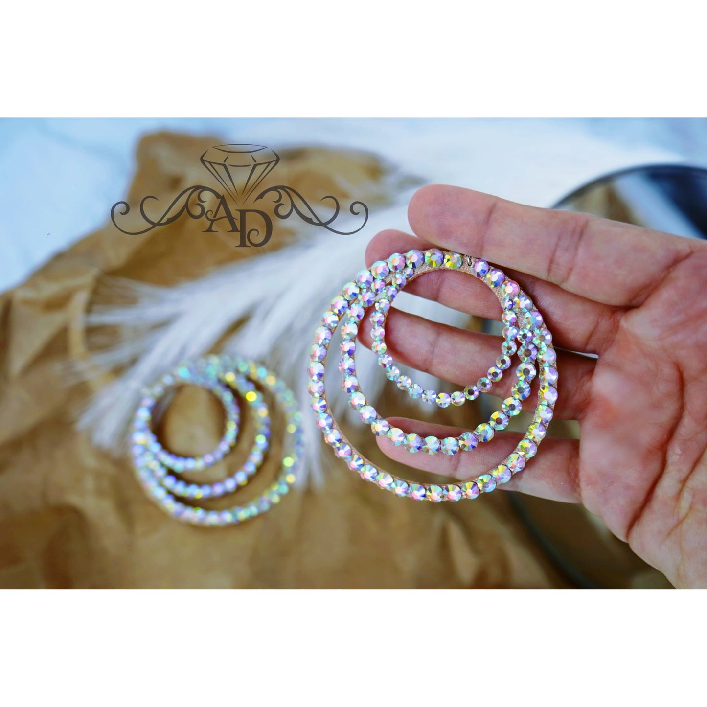 Hoop Shine Earrings for Stage - Miriam