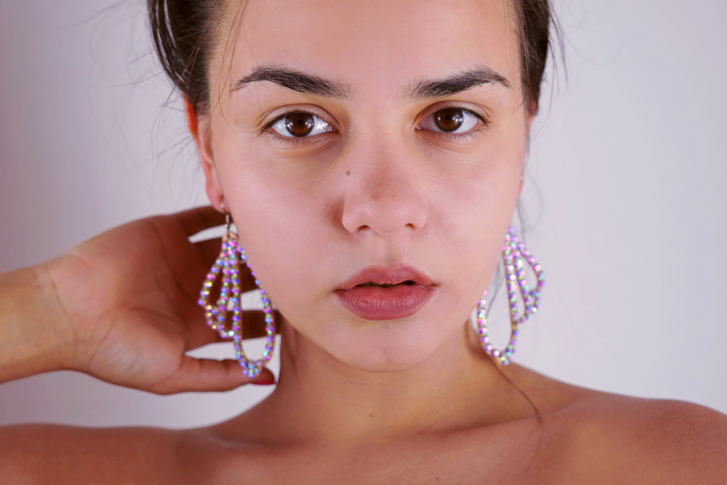 Lightweight Crystal Dance Earrings - Wings