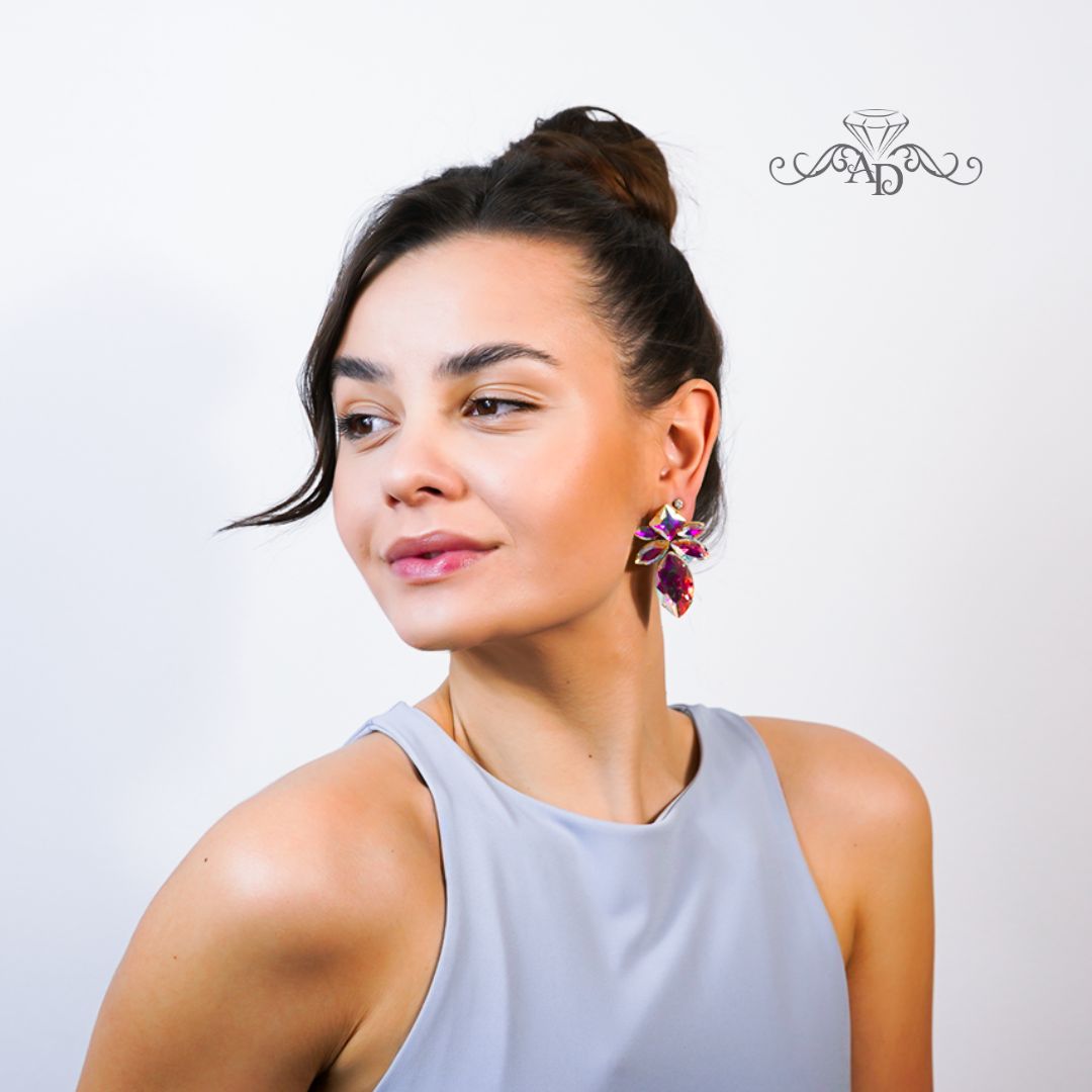 Latin dance clip on earrings