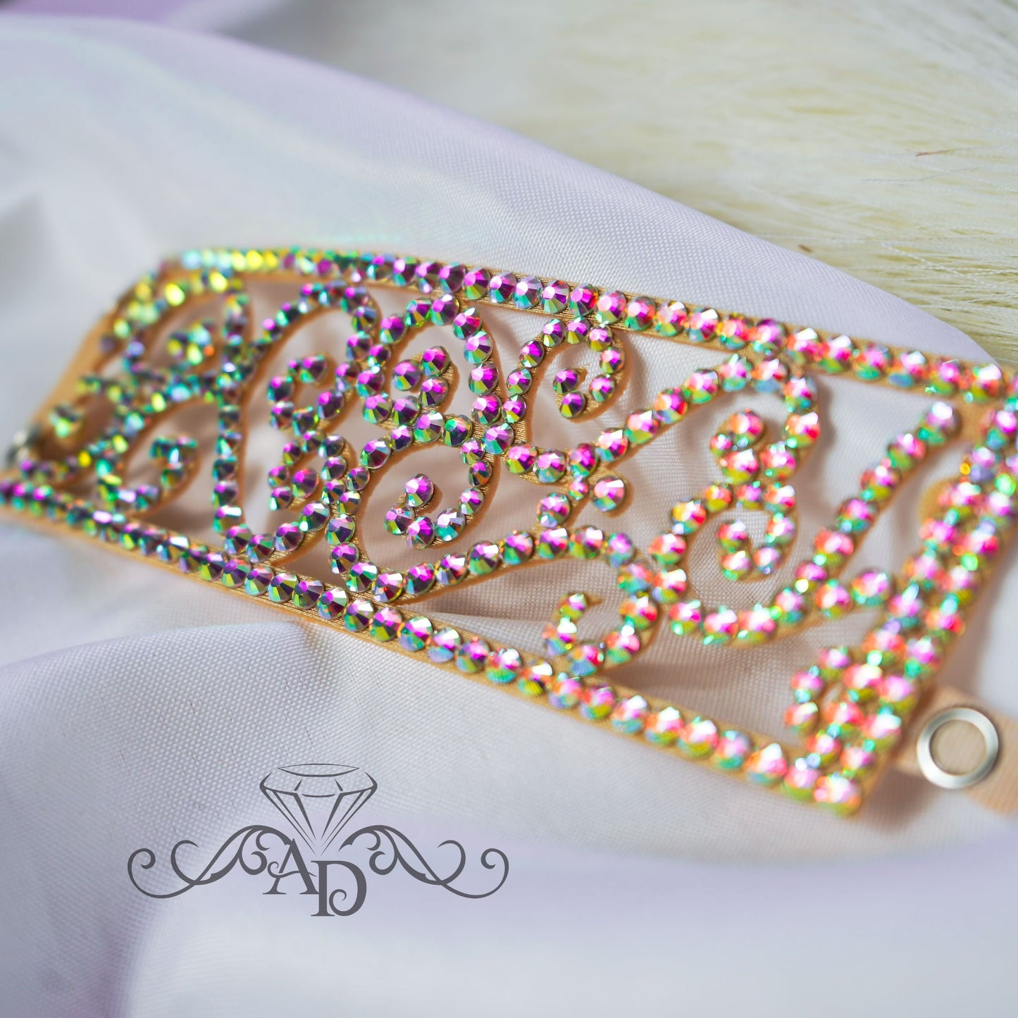 Handmade Rhinestone Bracelet - Sheila