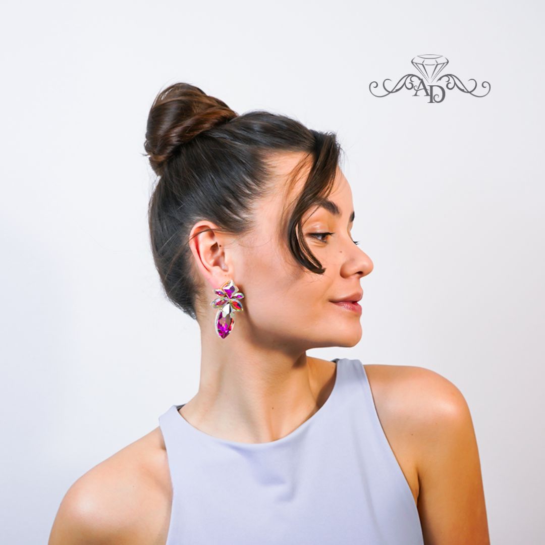Latin dance clip on earrings
