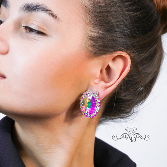 Ballroom dance clip on earrings
