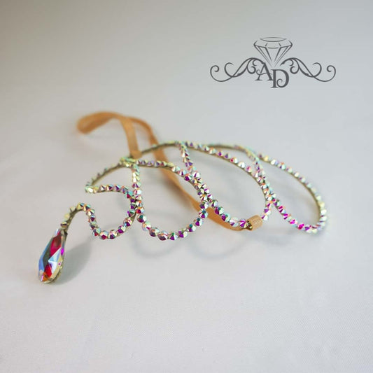 Handmade Wire Headpiece - Crystal Snake