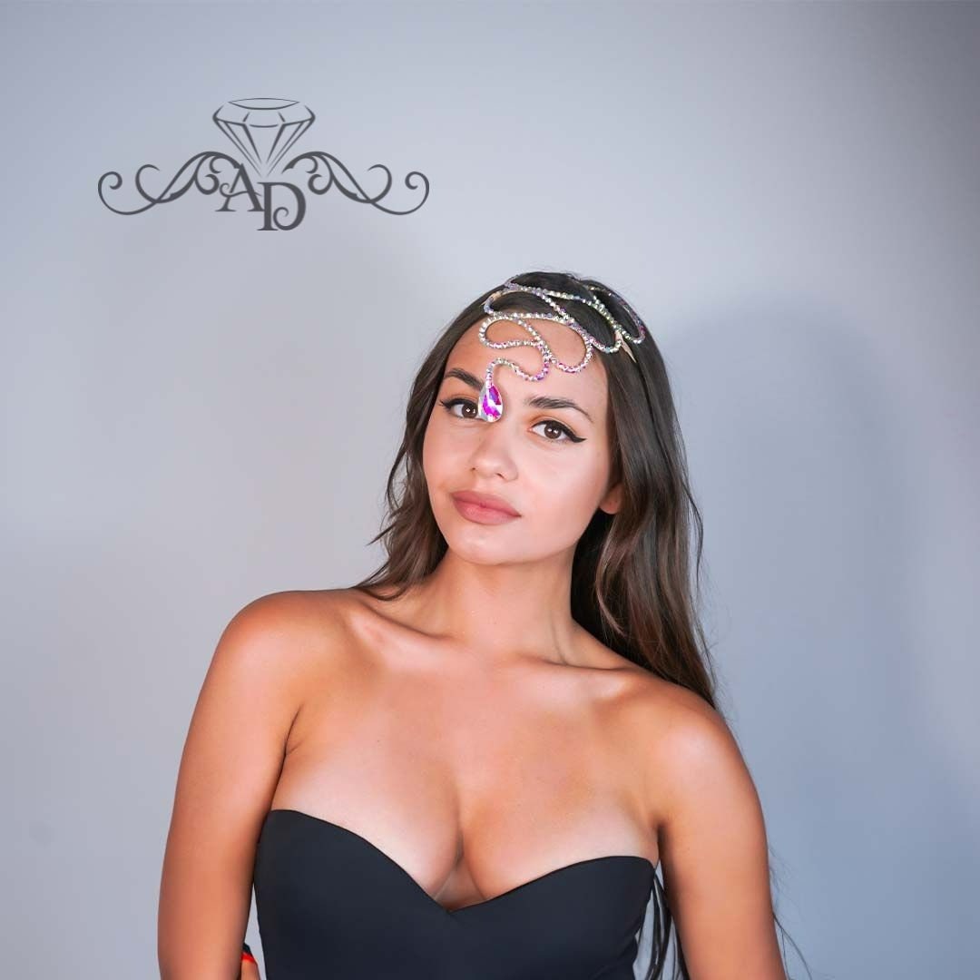 Handmade Wire Headpiece - Crystal Snake