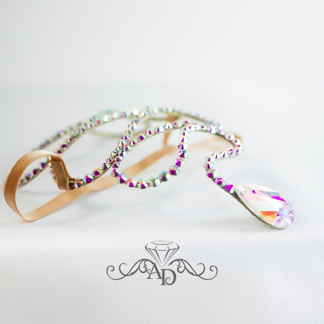 Handmade Wire Headpiece - Crystal Snake