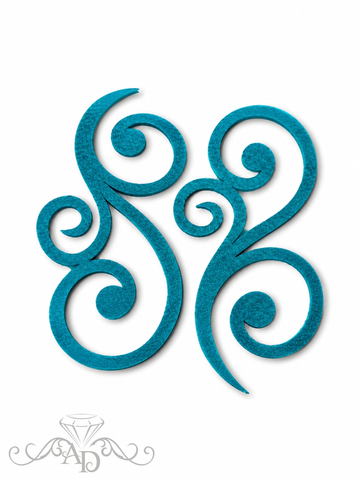 Felt swirl appliqués 20 pcs