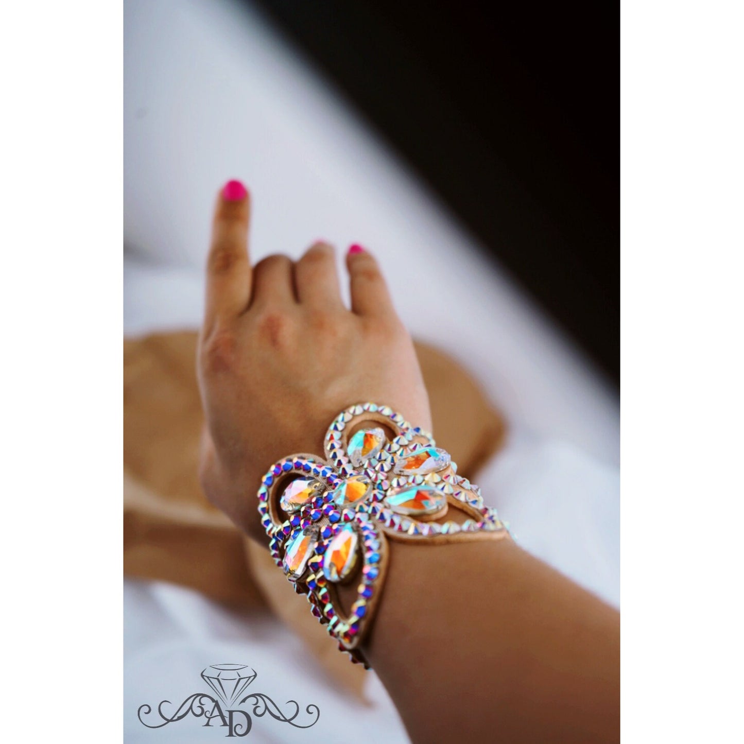 Rhinestone Bracelet for Dancers - Flower