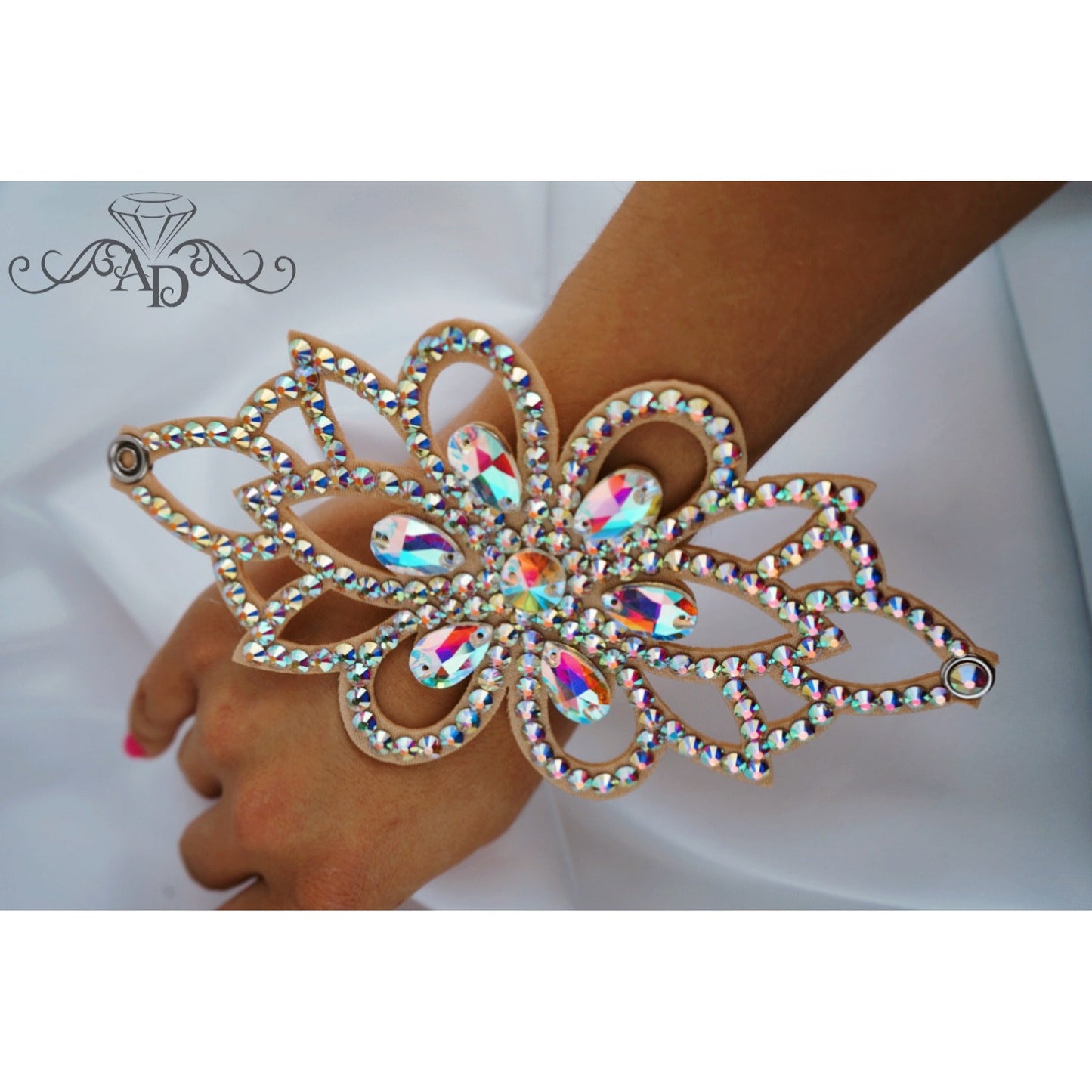 Rhinestone Bracelet for Dancers - Flower