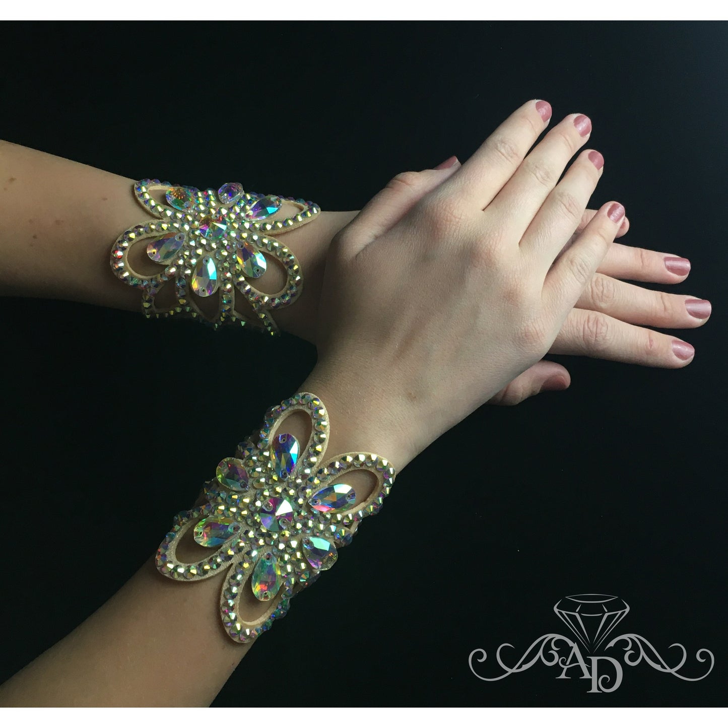 Rhinestone Bracelet for Dancers - Flower