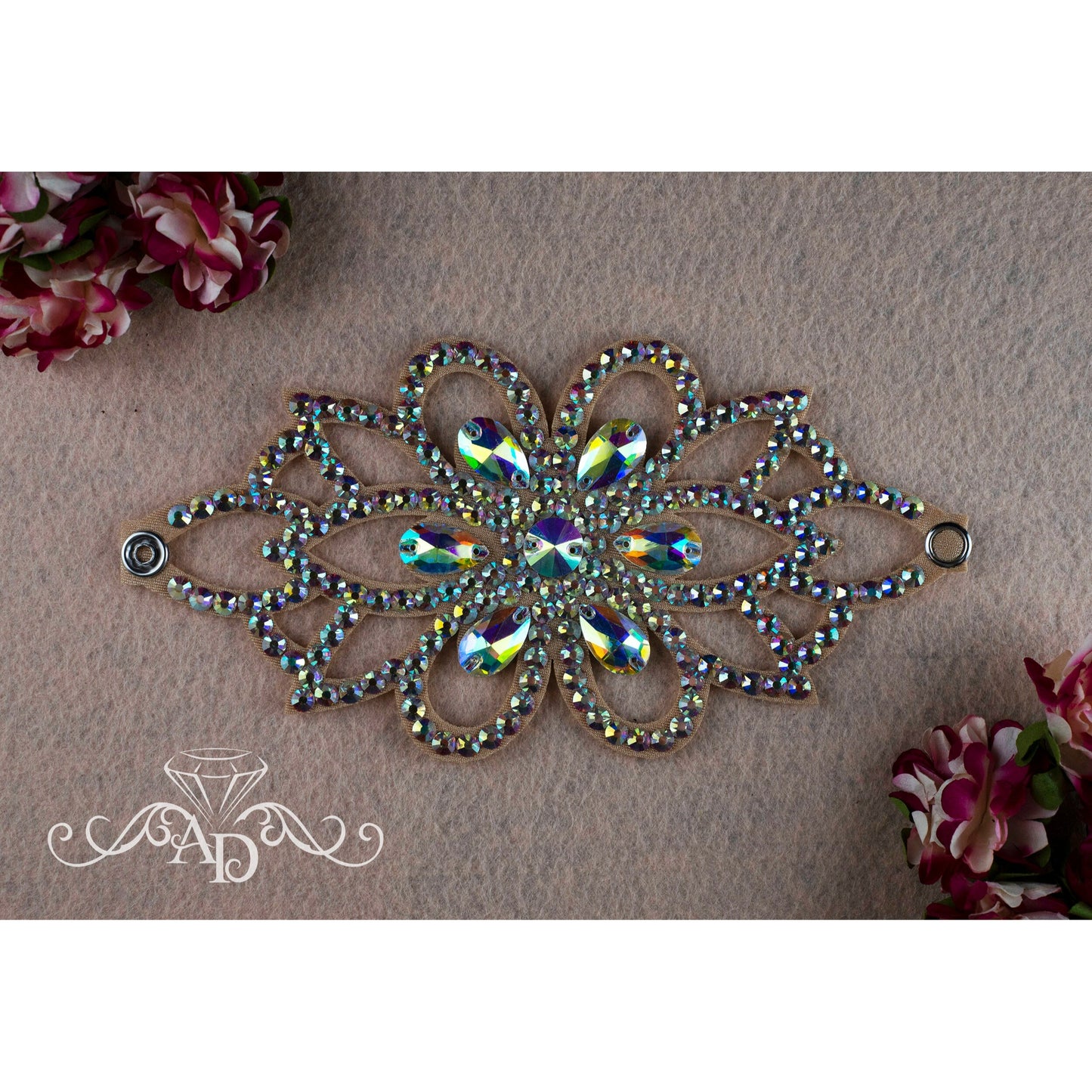Rhinestone Bracelet for Dancers - Flower