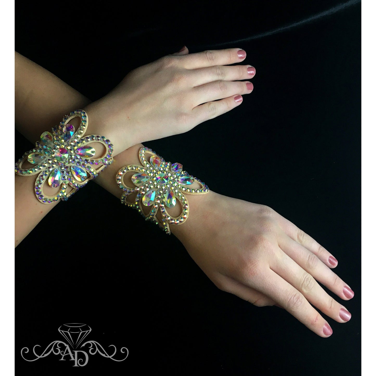 Rhinestone Bracelet for Dancers - Flower