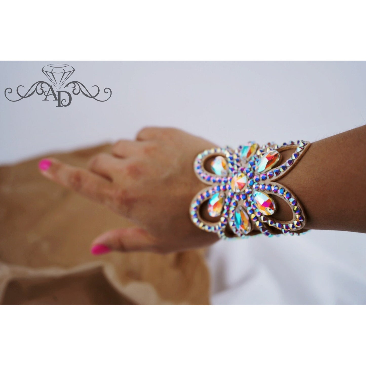 Rhinestone Bracelet for Dancers - Flower