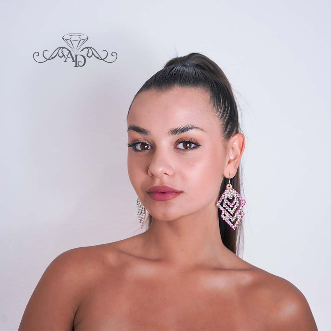 Glittering Performance Earrings - Caitlyn