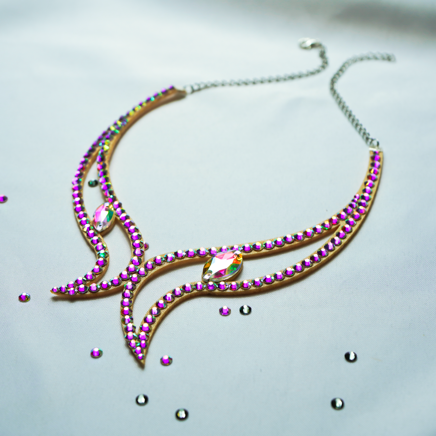 Dance Necklace with Rhinestones - Joan