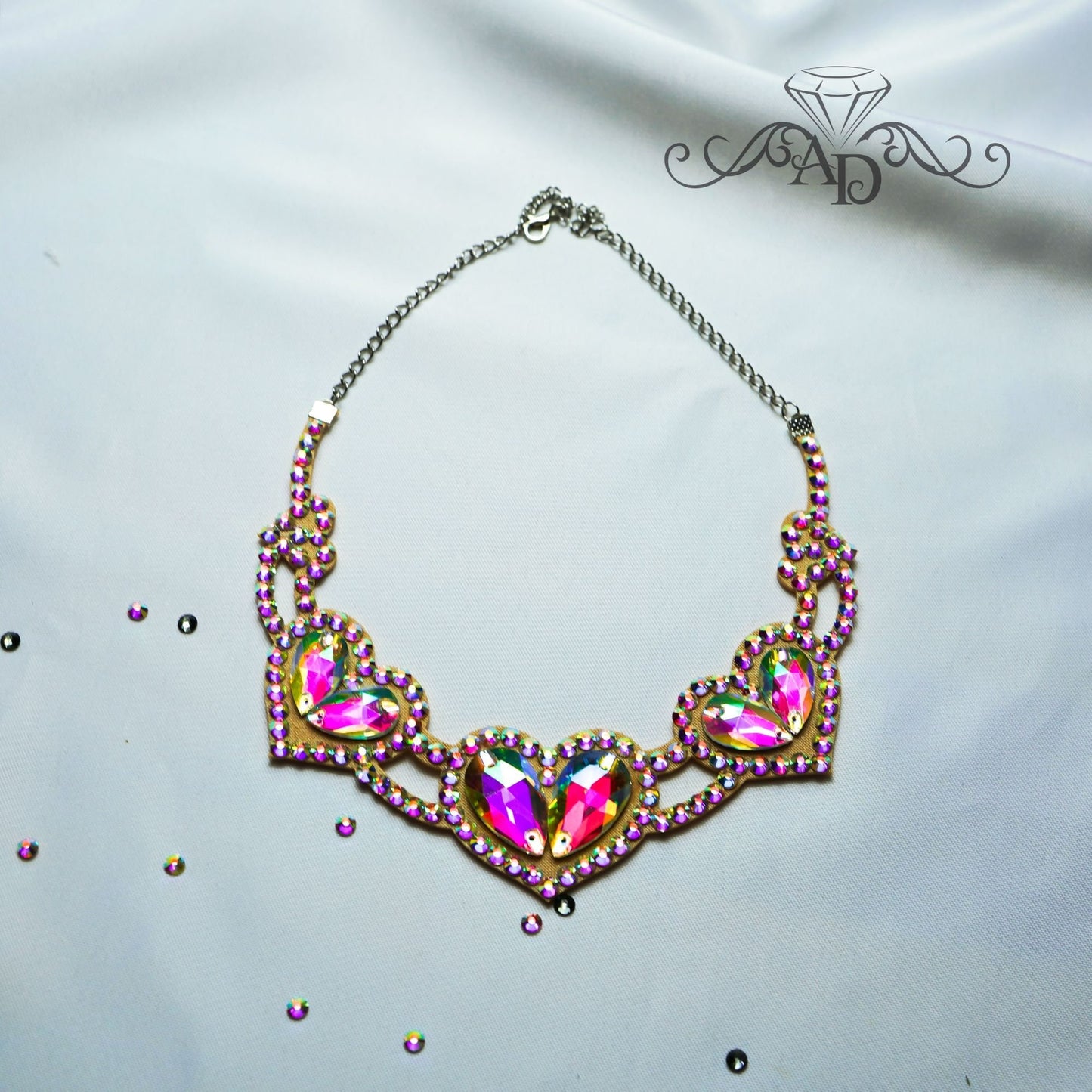 Shiny Crystal Necklace - Love