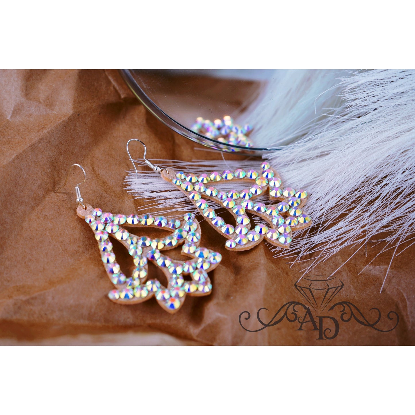 Rhinestone Dance Earrings - Scarlett