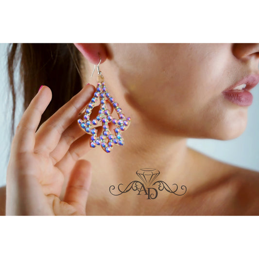 Rhinestone Dance Earrings - Scarlett