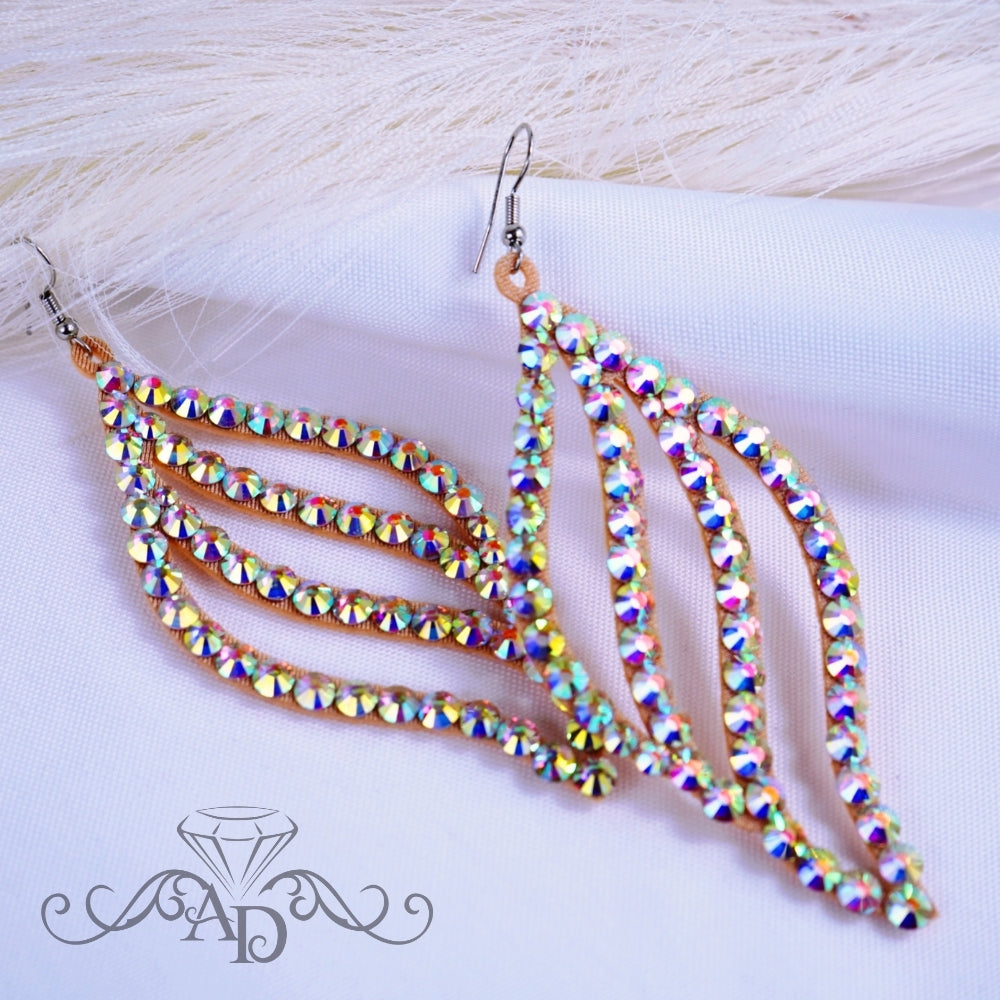 Dazzling Rhinestone Earrings - Amelia
