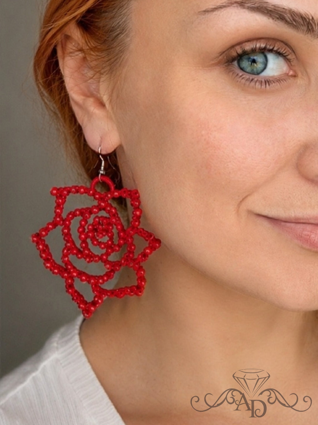 Crystal Rose Earrings