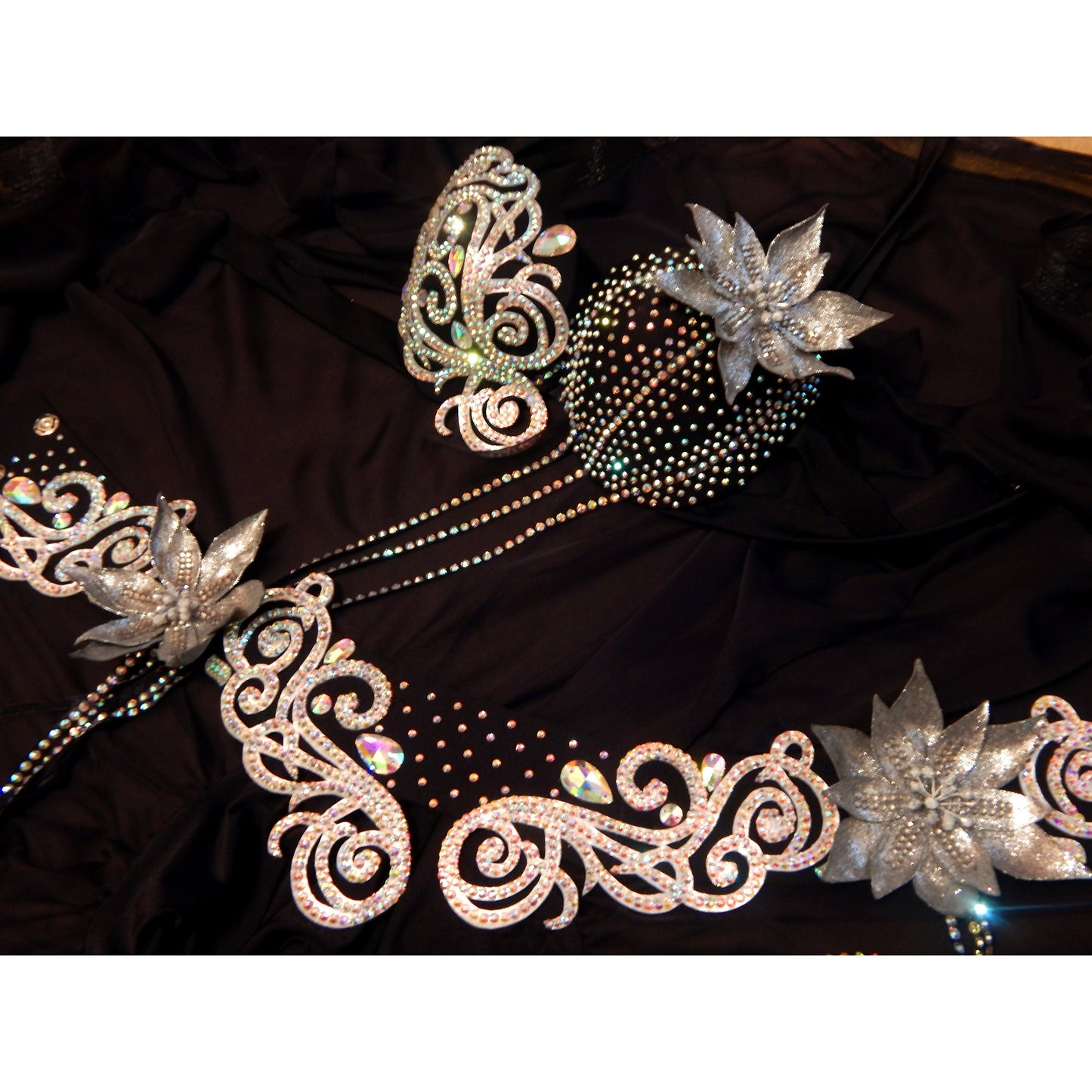 Custom Belly Dance Costume – Black & Silver Elegance