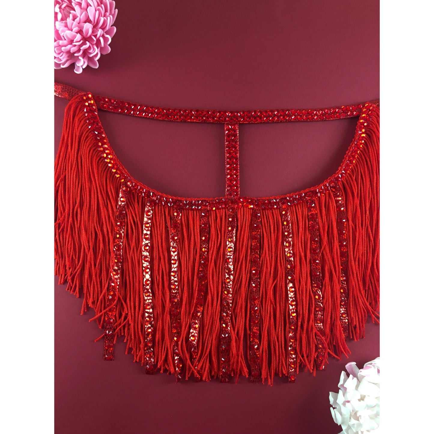 Sparkling Face Mask – Fringe Red