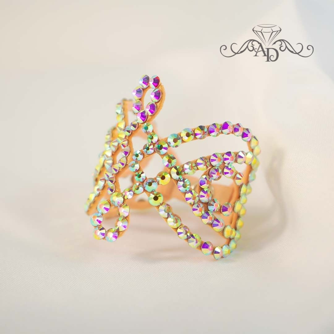 Lightweight Dance Bracelet with Crystals - Alesia