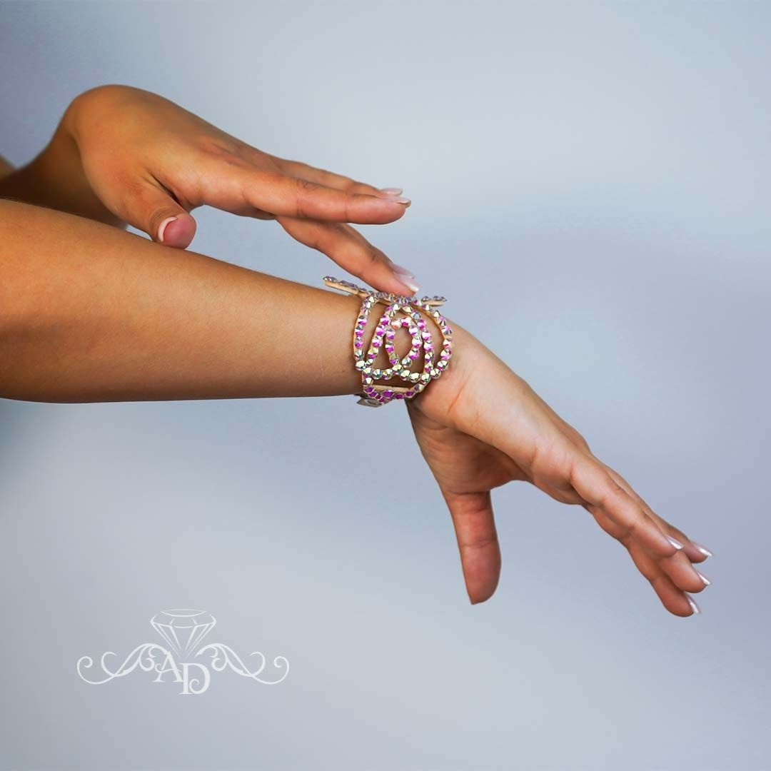 Lightweight Dance Bracelet with Crystals - Alesia