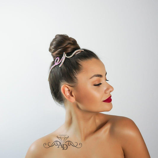 Secure Fit Rhinestone Hairpiece - Ivy