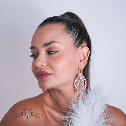 Crystal Shine Earrings for Stage - Olivia